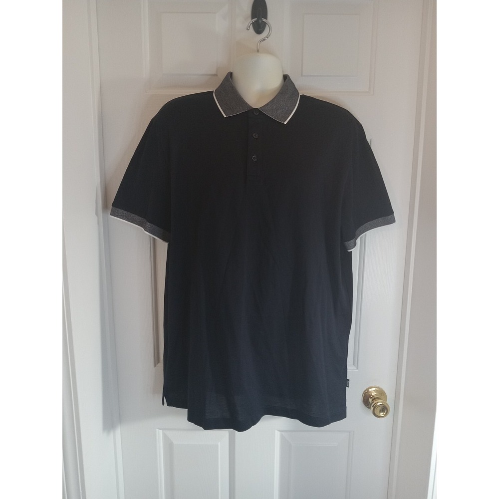 New Hugo BOSS  Polo Mens Dark Blue  Prout 26 Polo Shirt 2xl Boss Spell out - Picture 2 of 16